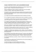 CSLB CONTRACTOR'S LAW & BUSINESS EXAM