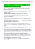 MCSO SGT EXAM STUDY GUIDE WITH COMPLETE SOLUTIONS