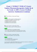  Exam 3&colon; NURS617&sol; NURS 617 &lpar;Latest 2024&sol; 2025 Update&rpar; Pharmacotherapeutics Guide&vert; Qs & As&vert; Grade A&vert; 100&percnt; Correct &lpar;Verified Answers&rpar;- Southeastern Louisiana