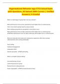 Organizational Behavior wgu C715 Actual Exam with Questions&comma; All Solved 100&percnt; Correct &vert; Verified Answers&vert; A Graded