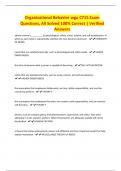Organizational Behavior wgu C715 Exam Questions&comma; All Solved 100&percnt; Correct &vert; Verified Answers