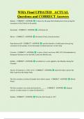 WHA Final UPDATED ACTUAL Questions and CORRECT Answers