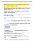 HOSA clinical nursing competition Test Questions and  Answers &lpar;Verified Answers&rpar;