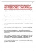 CSST BUILDING INSPECTION TEST FINAL EXAM ACTUAL EXAM COMPLETE ACCURATE EXAM QUESTIONS WITH DETAILED VERIFIED ANSWERS &lpar;100&percnt; CORRECT ANSWERS&rpar; &sol;ALREADY GRADED A&plus;