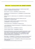 SPMA 3P27 - Final Exam WITH 100- CORRECT ANSWERS &equals; total fixed expenses &sol; weighted avg selling price - weighted average variable  expenses - ANSWER>>Breakeven Point