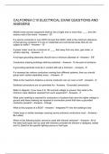  CALFORNIA C10 ELECTRICAL EXAM QUESTIONS AND ANSWERS