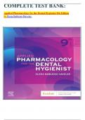 COMPLETE TEST BANK&colon;  Applied Pharmacology for the Dental Hygienist 9th Edition by Elena Bablenis Haveles Latest Update&period;