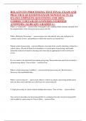 RELATIVITY PROCESSING TEST FINAL EXAM AND PRACTICE QUESTIONS EXAM NEWEST ACTUAL EXAM COMPLETE QUESTIONS AND 100&percnt; CORRECT DETAILED ANSWERS &lpar;VERIFIED ANSWERS&rpar; &vert;ALREADY GRADED A&plus;