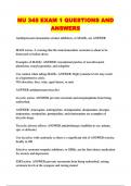 NU 345 EXAM 1 QUESTIONS AND ANSWERS