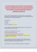 ATI RN PHARMACOLOGY RETAKE 2 EXAM NEWEST  2024-2025 COMPLETE 300 REAL EXAM QUESTIONS  AND CORRECT DETAILED ANSWERS &lpar;VERIFIED  ANSWERS&rpar; GRADED A&plus;