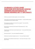 CA Branch 2 Study Guide