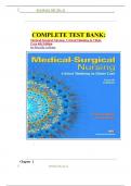 COMPLETE TEST BANK&colon; Medical-Surgical Nursing&colon; Critical Thinking in Client Care 4th Edition by Priscilla LeMone Latest Update