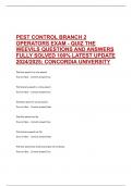 Pest Control Branch 2 Operators Exam - Quiz The Weevils