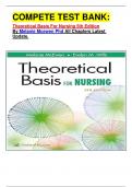 COMPETE TEST BANK&colon;&Tab; Theoretical Basis For Nursing 5th Edition By Melanie Mcewen Phd All Chapters Latest Update&period;