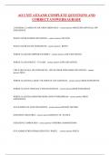 AO UNIT 4 EXAMS COMPLETE QUESTIONS AND CORRECT ANSWERS&vert;AGRADE