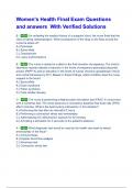 Women-s Health Final Exam&lowbar;Questions with Explanations of Answers Latest Update 2025 &sol; 2026