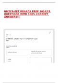 NMTCB-PET BOARDS PREP 2024&sol;25 QUESTIONS WITH 100&percnt; CORRECT ANSWERS&excl;&excl;&vert;