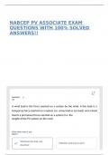 NABCEP PV ASSOCIATE EXAM QUESTIONS WITH 100&percnt; SOLVED ANSWERS&excl;&excl;