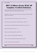 DCF 45 Hours Exam With All Complete Verified Solutions&period;