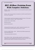 DCF 40 Hour Training Exam With Complete Solutions&period;