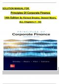 SOLUTION MANUAL FOR  Principles Of Corporate Finance  14th Edition By Richard Brealey&comma; Stewart Myers&comma; ALL Chapters &lpar;1 - 34&rpar;
