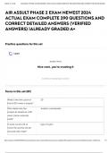 AIR ASSULT PHASE 2 EXAM NEWEST 2024 ACTUAL EXAM COMPLETE 290 QUESTIONS AND CORRECT DETAILED ANSWERS &lpar;VERIFIED ANSWERS&rpar; &vert;ALREADY GRADED A&plus;