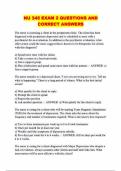 NU 345 EXAM 2 QUESTIONS AND CORRECT ANSWERS