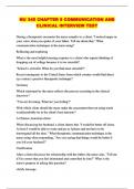 NU 345 CHAPTER 9 COMMUNICATION AND CLINICAL INTERVIEW TEST
