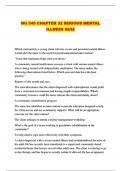 NU 345 CHAPTER 32 SERIOUS MENTAL ILLNESS QUIZ