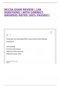NCCSA EXAM REVIEW &vert; 146 QUESTIONS &vert; WITH CORRECT ANSWERS RATED 100&percnt; PASSED&excl;&excl;