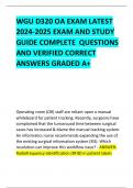 WGU D320 OA EXAM LATEST 2024-2025 EXAM AND STUDY GUIDE 