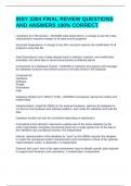 INSY 3304 FINAL REVIEW QUESTIONS AND ANSWERS 100&percnt; CORRECT