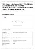 TCEQ class c water license &vert;2024 UPDATE &vert;REAL EXAM QUESTIONS AND VERIFIED ANSWERS&sol;ACCURATE SOLUTIONS &vert;GET IT 100&percnt; CORRECT&excl;&excl; ALREADY GRADED A&plus;
