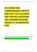ATLS EXAM 2024 COMPREHENSIVE PRETEST AND POST TEST ACCURATE AND VERIFIED QUESTIONS AND ANSWERS 