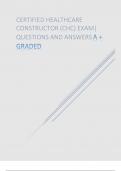 CERTIFIED HEALTHCARE CONSTRUCTOR &lpar;CHC&rpar; EXAM&vert; QUESTIONS AND ANSWERS
