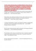 TCFP AND GFD HAZMAT OPERATIONS TEST FINAL EXAM 2 VERSIONS &lpar;VERSION A AND B&rpar; COMPLETE ACCURATE EXAM QUESTIONS WITH DETAILED VERIFIED ANSWERS &lpar;100&percnt; CORRECT ANSWERS&rpar; &sol;ALREADY GRADED A&plus;