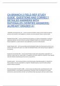 CA Branch 2 Field Rep Study Guide
