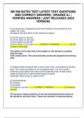 NR 509 BATES TEST LATEST TEST QUESTIONS AND CORRECT ANSWERS &vert; GRADED A&plus; &vert; VERIFIED ANSWERS &vert; JUST RELEASED &lpar;2025 VERSION&rpar;