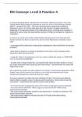 RN Concept Level 3 Practice A Questions and Answers