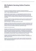 RN Pediatric Nursing Online Practice 2024 A Questions and Answers 100&percnt; Solved