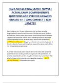 REGIS NU 665 FINAL EXAM &vert; NEWEST  ACTUAL EXAM COMPREHENSIVE  QUESTIONS AND VERIFIED ANSWERS  GRADED A&plus; &vert; 100&percnt; CORRECT &vert; 2024  UPDATE&excl;&excl;