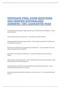 DriveSafe Final Exam