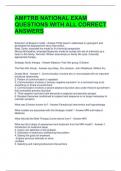 AMFTRB NATIONAL EXAM QUESTIONS WITH ALL CORRECT ANSWERS 