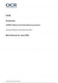 OCR GCSE Economics J205&sol;02 JUNE 2024 MARK SCHEME&colon; National and International Economics