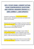 GPC-F STUDY EXAM &vert; NEWEST ACTUAL  EXAM COMPREHENSIVE QUESTIONS  AND VERIFIED ANSWERS GRADED A&plus; &vert;  100&percnt; CORRECT &vert; 2024 UPDATE&excl;&excl;