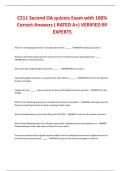 C211 Second OA quizzes Exam with 100&percnt;  Correct Answers &lpar; RATED A&plus;&rpar; VERIFIED BY  EXPERTS