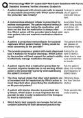 Pharmacology MSN 571 Latest 2024 Real Exam Questions with Correct Deatailed Answers &lpar;Verified Answers&rpar; Graded A&plus;