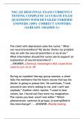 NSG 322 HESI FINAL EXAM CURRENTLY  TESTING COMPLETE ACCURATE EXAM  QUESTIONS WITH DETAILED VERIFIED  ANSWERS &lpar;100&percnt; CORRECT ANSWERS&rpar;  &sol;ALREADY GRADED A&plus;