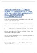 i Drive Safely Unit 3 Exam &lpar;The Driver Test&rpar;