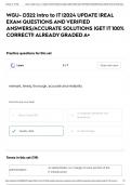 WGU- D322 Intro to IT &vert;2024 UPDATE &vert;REAL EXAM QUESTIONS AND VERIFIED ANSWERS&sol;ACCURATE SOLUTIONS &vert;GET IT 100&percnt; CORRECT&excl;&excl; ALREADY GRADED A&plus;